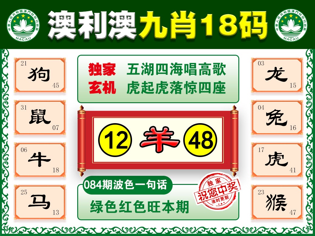 084期澳利澳九肖[图]